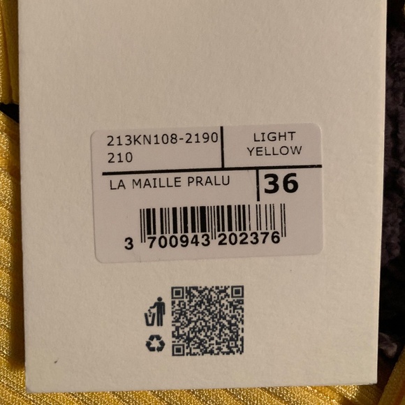 JACQUEMUS Yellow Le Raphia 'La Maille Pralu’ Cardigan - Picture 13 of 13